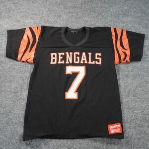 Rawlings Jersey Boomer Esiason Mens Medium Black Cincinnati Bengals Tiger Stripe